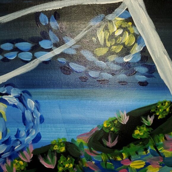 🦄 Look Ponde Glass || Painting Of A Pond Inside A Wine Glass || Worldly Wonders - Picture 5 of 7